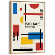 Bauhaus A New Unity | Germany A4 210 X 297Mm 8.3 11.7 Inches / Canvas Floating Frame: Natural Oak