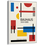 Bauhaus A New Unity | Germany A4 210 X 297Mm 8.3 11.7 Inches / Canvas Floating Frame: White Timber