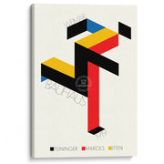 Bauhaus Running Man | Germany A4 210 X 297Mm 8.3 11.7 Inches / Stretched Canvas Print Art