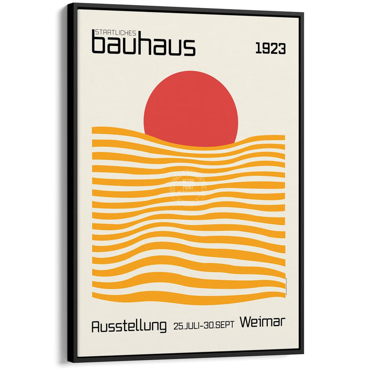 Bauhaus Sunrise | Germany A4 210 X 297Mm 8.3 11.7 Inches / Canvas Floating Frame: Black Timber Print