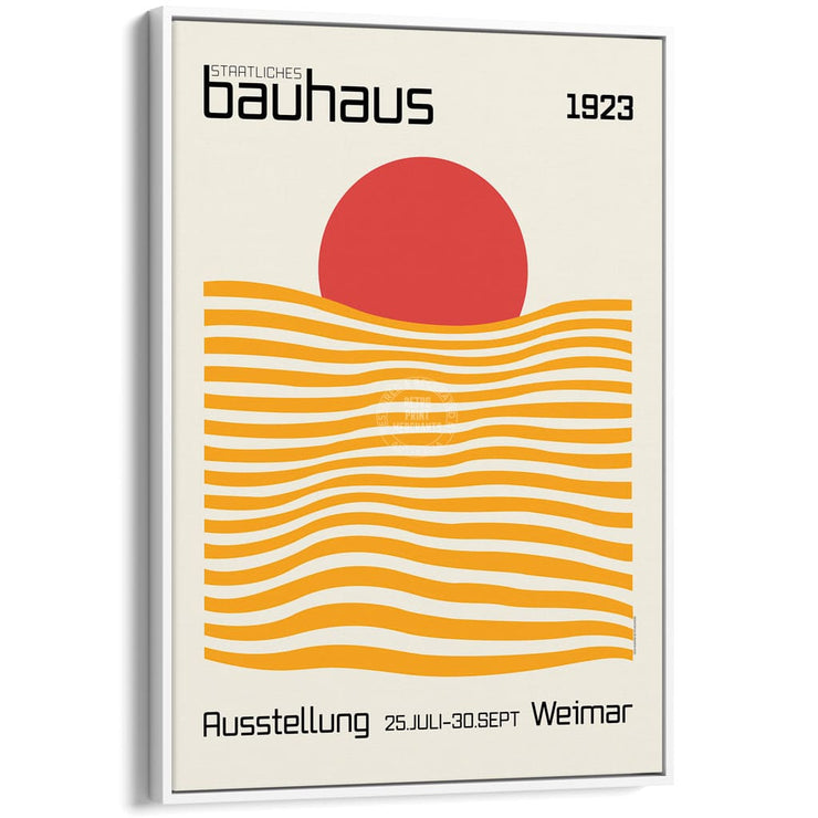 Bauhaus Sunrise | Germany A4 210 X 297Mm 8.3 11.7 Inches / Canvas Floating Frame: White Timber Print