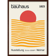 Bauhaus Sunrise | Germany A4 210 X 297Mm 8.3 11.7 Inches / Framed Print: Chocolate Oak Timber Print
