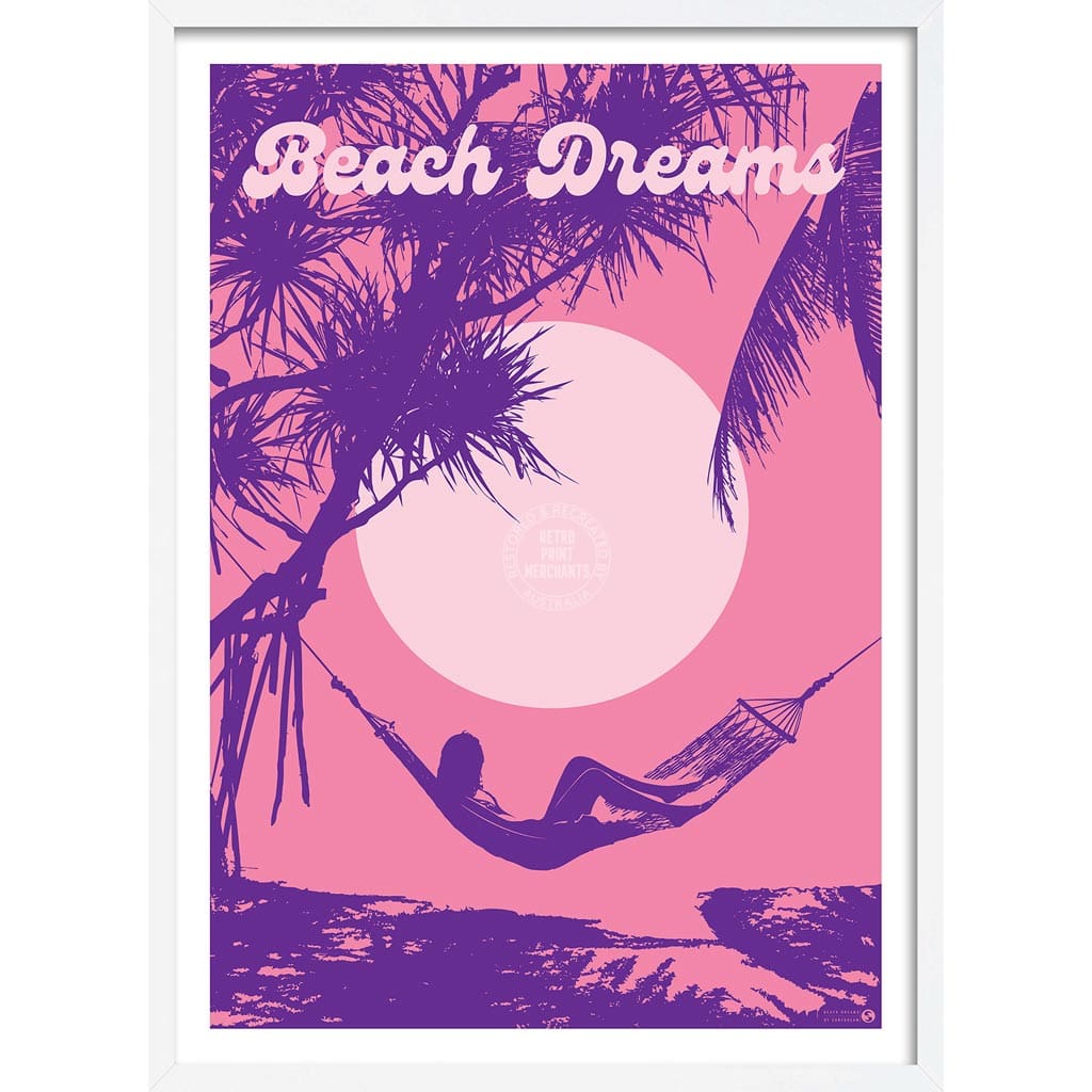 Beach Dreams Pink Surf | Australia Print Art