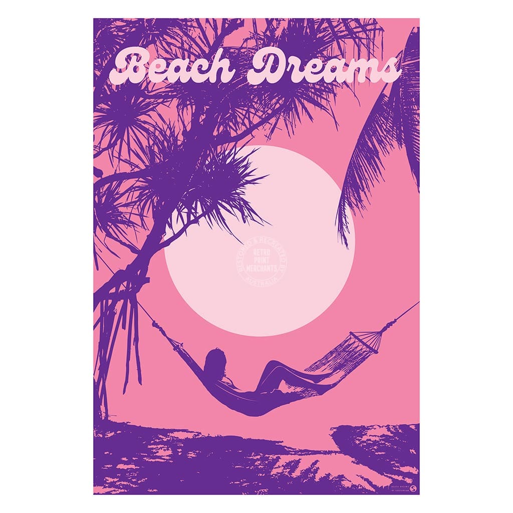 Beach Dreams Pink Surf | Australia Print Art