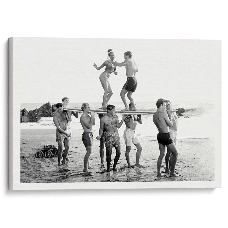 Beach Party | Usa A4 210 X 297Mm 8.3 11.7 Inches / Stretched Canvas Print Art
