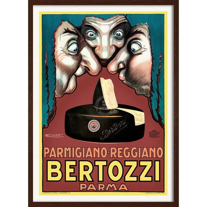 Bertozzi Cheese | Italy A4 210 X 297Mm 8.3 11.7 Inches / Framed Print: Chocolate Oak Timber Print