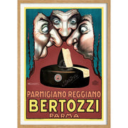 Bertozzi Cheese | Italy A4 210 X 297Mm 8.3 11.7 Inches / Framed Print: Natural Oak Timber Print Art