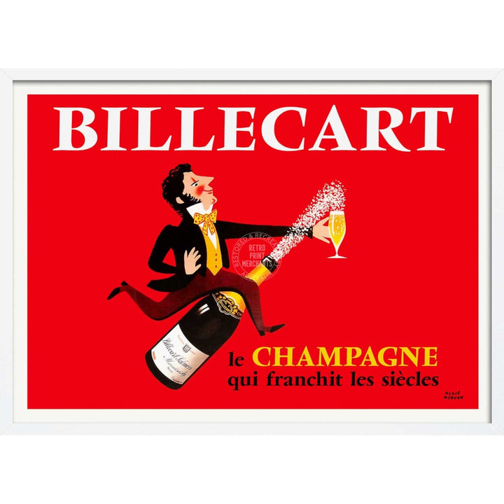 Billecart Champagne | France A4 210 X 297Mm 8.3 11.7 Inches / Framed Print: White Timber Print Art