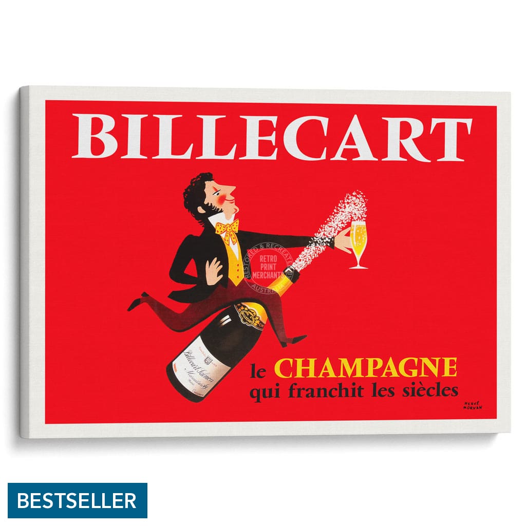 Billecart Champagne | France A4 210 X 297Mm 8.3 11.7 Inches / Stretched Canvas Print Art