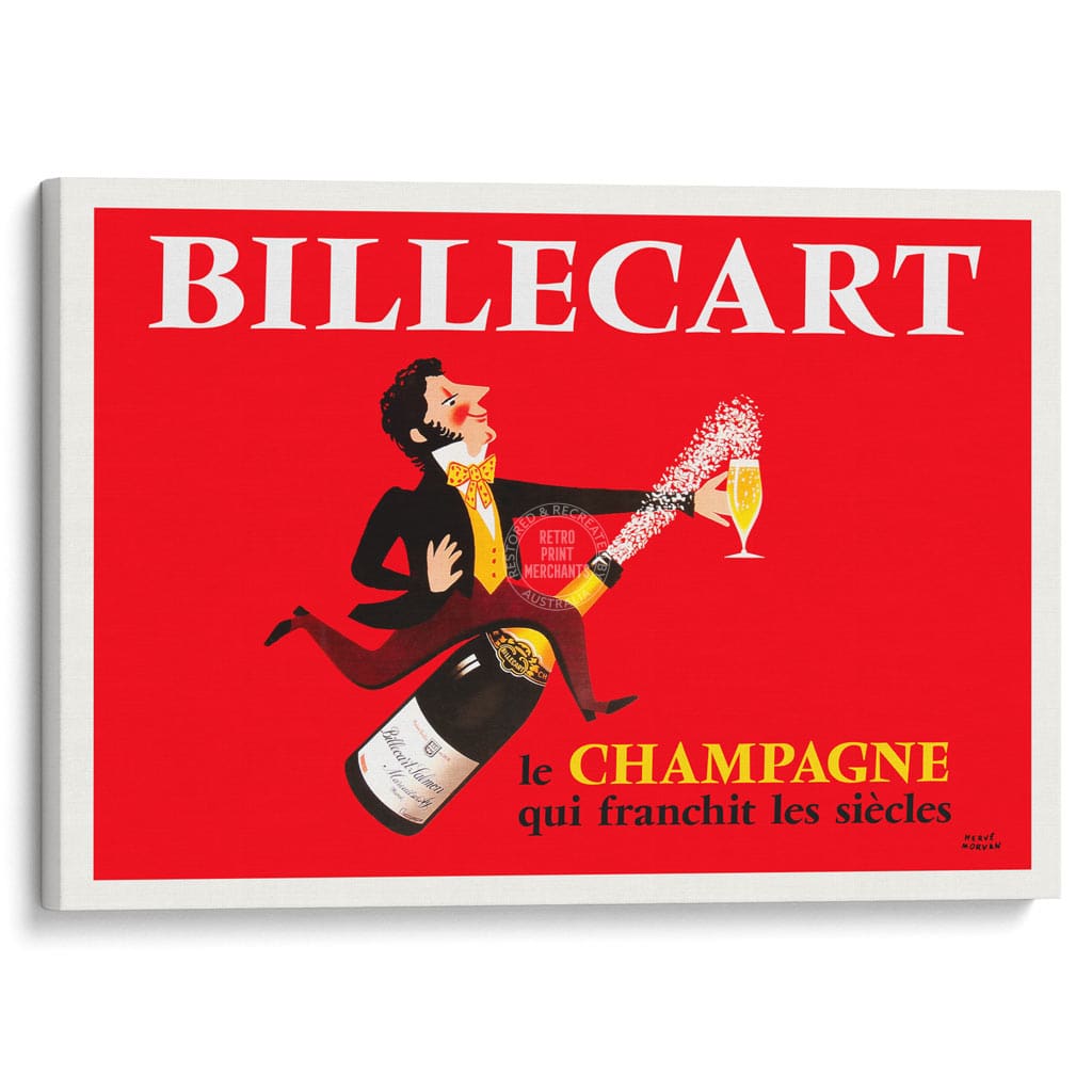 Billecart Champagne | France A4 210 X 297Mm 8.3 11.7 Inches / Stretched Canvas Print Art