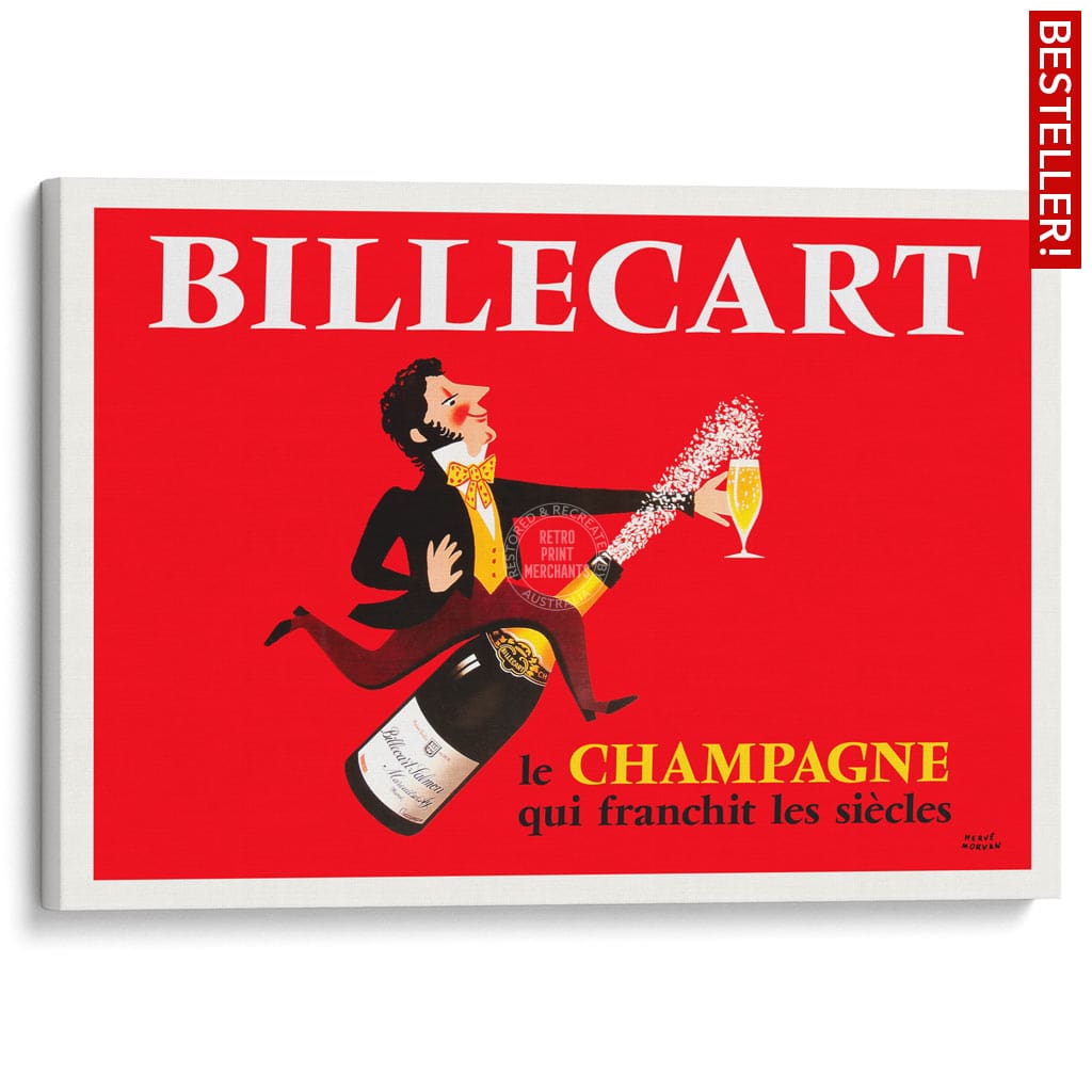 Billecart Champagne | France A4 210 X 297Mm 8.3 11.7 Inches / Stretched Canvas Print Art