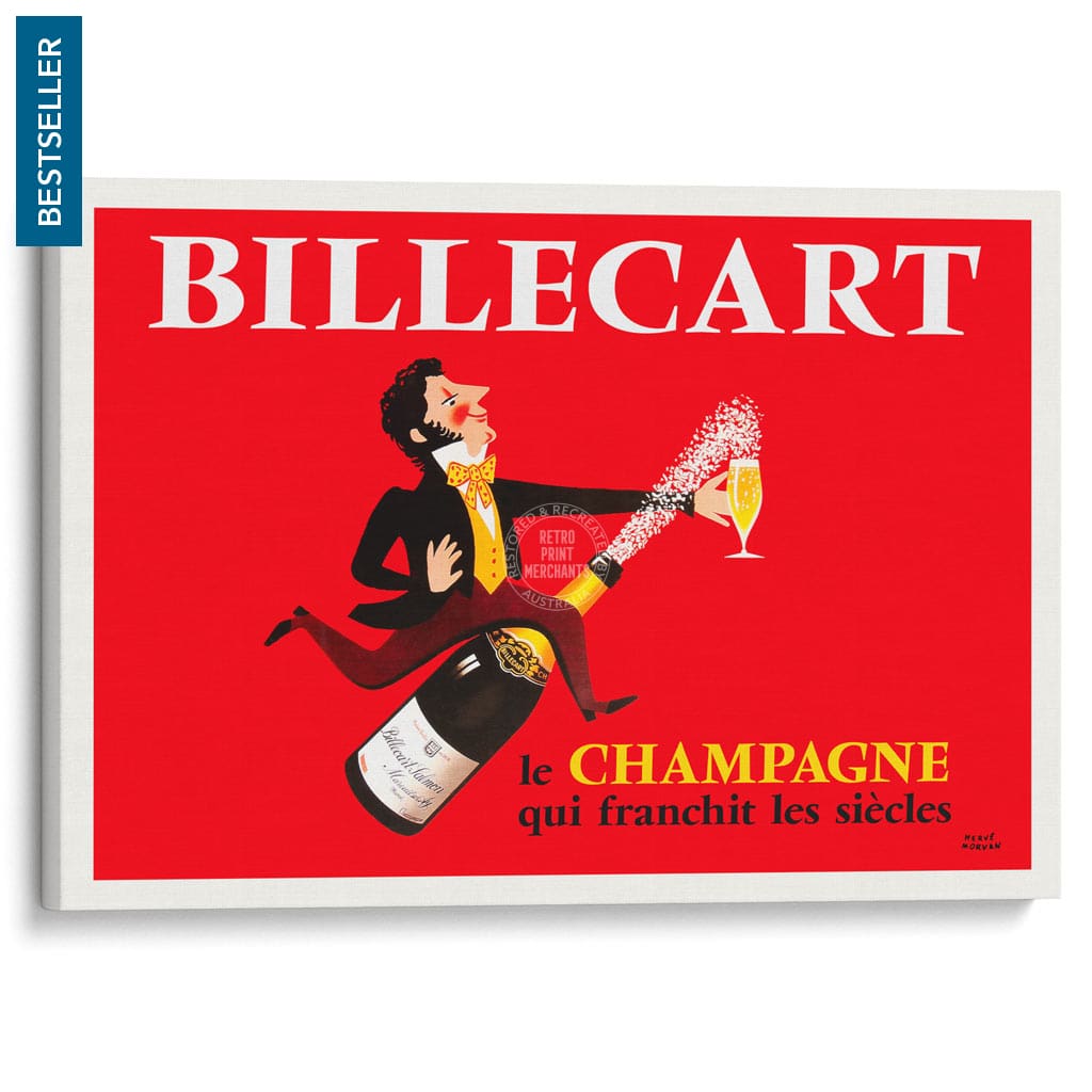 Billecart Champagne | France A4 210 X 297Mm 8.3 11.7 Inches / Stretched Canvas Print Art