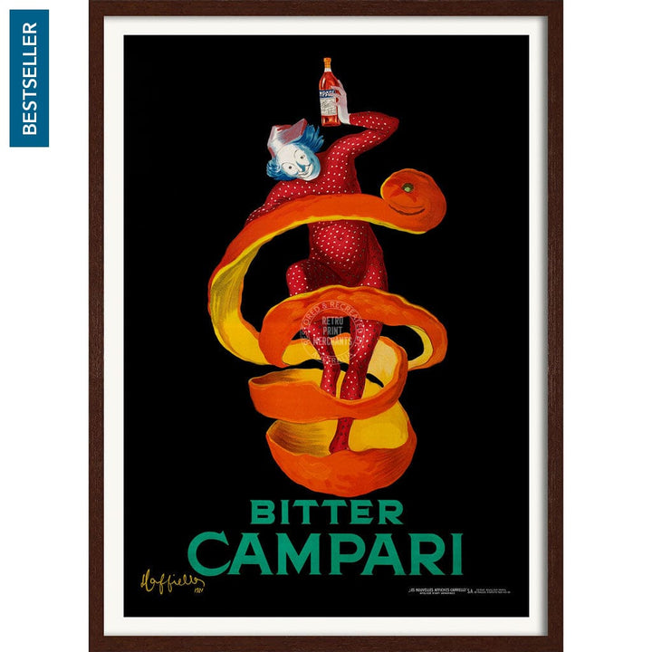 Bitter Campari | Italy A4 210 X 297Mm 8.3 11.7 Inches / Framed Print: Chocolate Oak Timber Print Art
