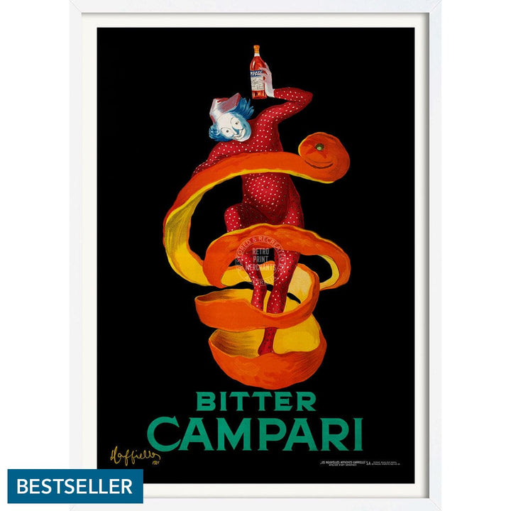 Bitter Campari | Italy A4 210 X 297Mm 8.3 11.7 Inches / Framed Print: White Timber Print Art