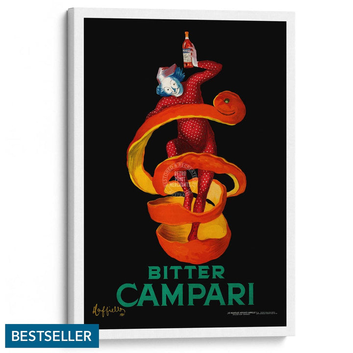 Bitter Campari | Italy A3 297 X 420Mm 11.7 16.5 Inches / Stretched Canvas Print Art