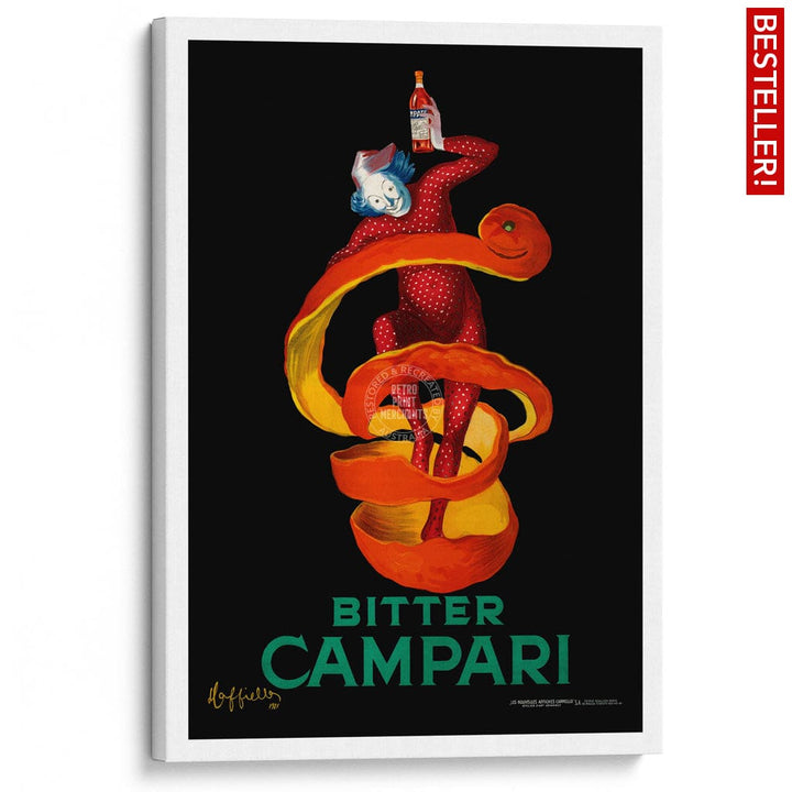 Bitter Campari | Italy A3 297 X 420Mm 11.7 16.5 Inches / Stretched Canvas Print Art