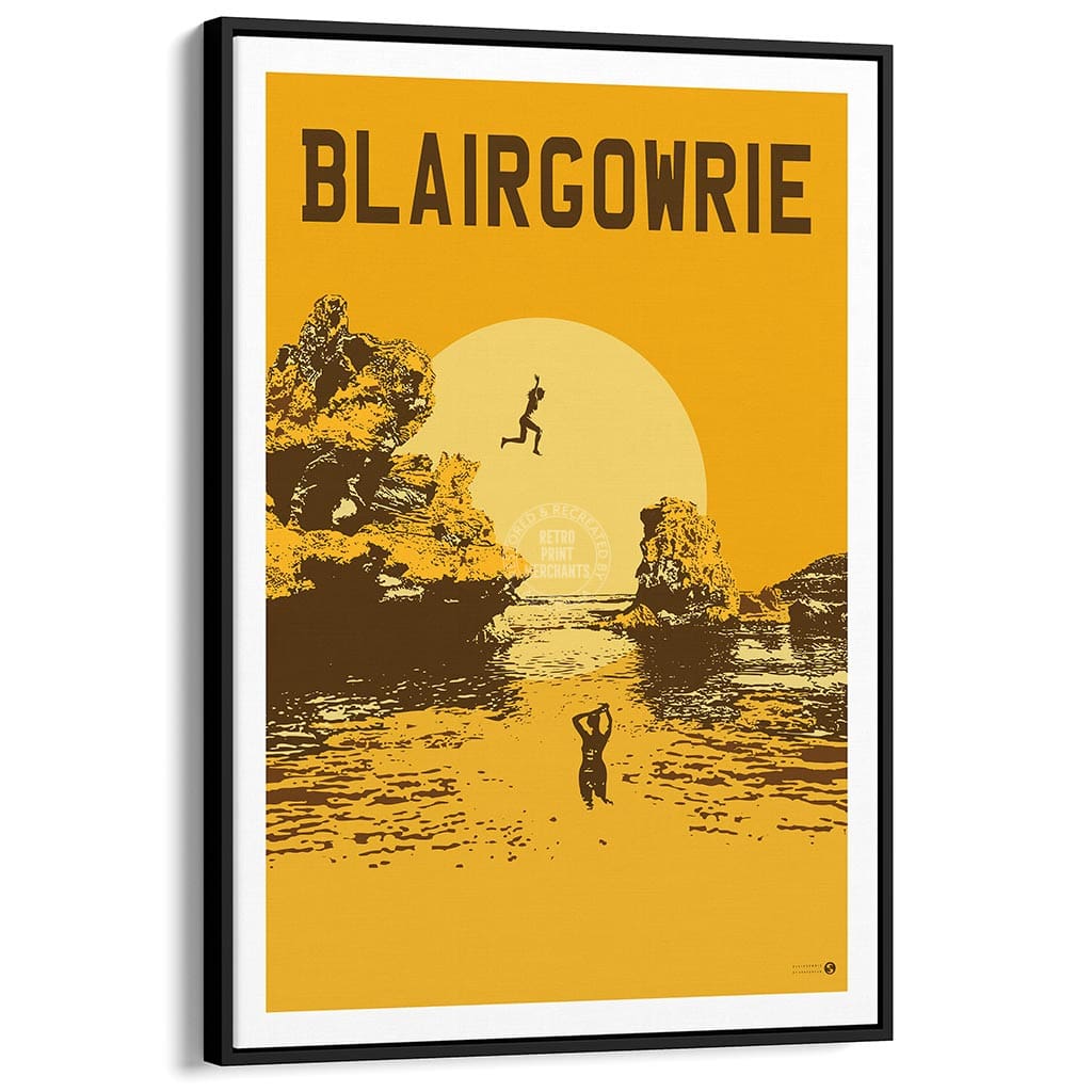 Blairgowrie Surf Rock Pools Yellow | Australia Print Art