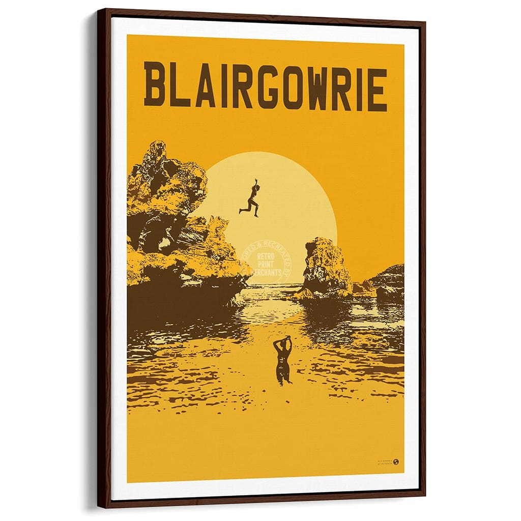 Blairgowrie Surf Rock Pools Yellow | Australia Print Art