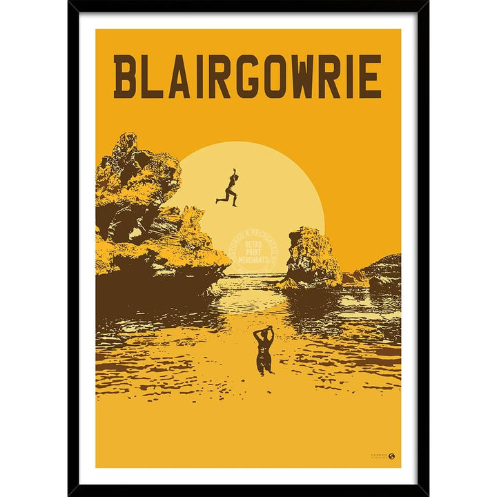 Blairgowrie Surf Rock Pools Yellow | Australia Print Art