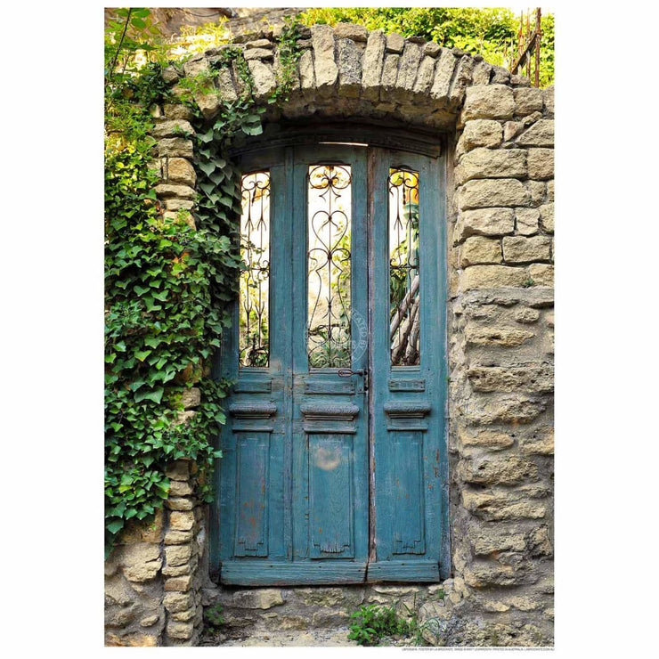 Blue Door In Provence | France 422Mm X 295Mm 16.6 11.6 A3 / Unframed Print Art