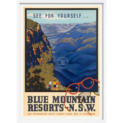 Blue Mountains | Australia 422Mm X 295Mm 16.6 11.6 A3 / White Print Art