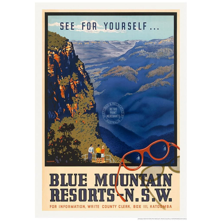Blue Mountains | Australia 422Mm X 295Mm 16.6 11.6 A3 / Unframed Print Art