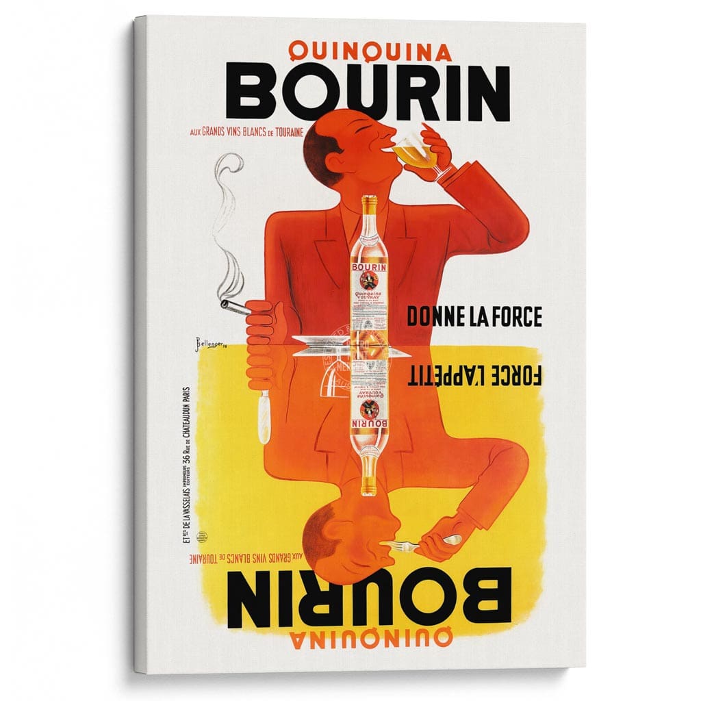 Bourin Quinquina | France A3 297 X 420Mm 11.7 16.5 Inches / Stretched Canvas Print Art