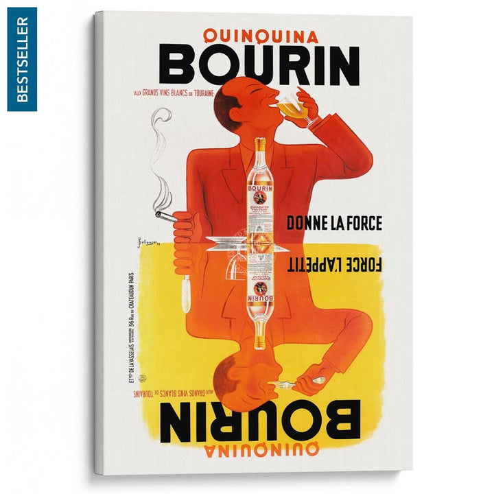 Bourin Quinquina | France A3 297 X 420Mm 11.7 16.5 Inches / Stretched Canvas Print Art