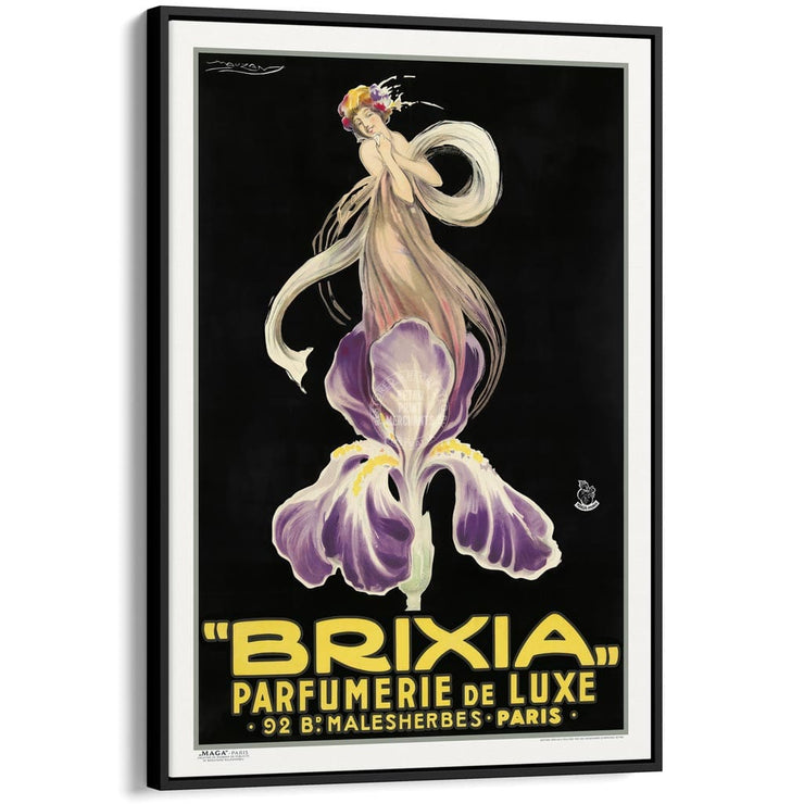 Brixia Parfumerie | France A4 210 X 297Mm 8.3 11.7 Inches / Canvas Floating Frame: Black Timber
