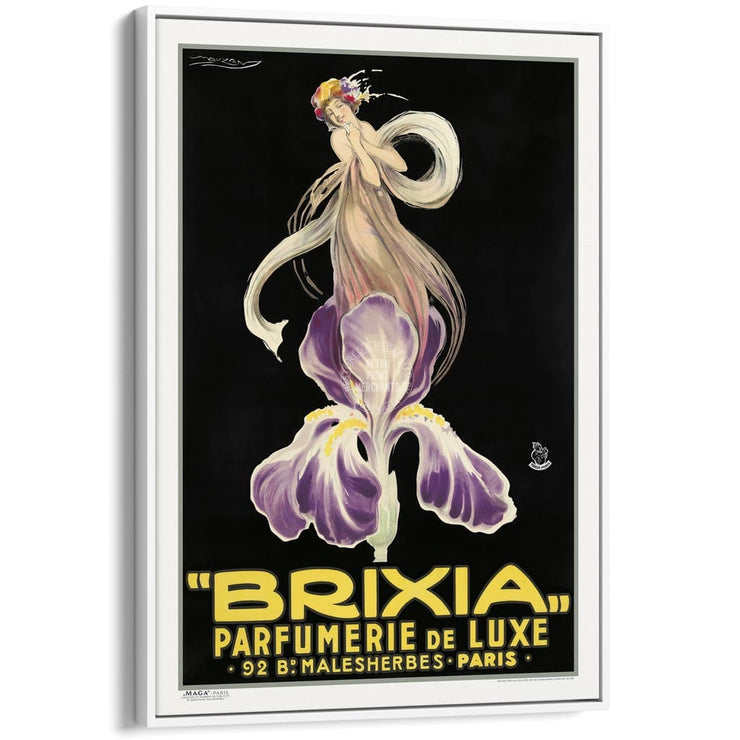 Brixia Parfumerie | France A4 210 X 297Mm 8.3 11.7 Inches / Canvas Floating Frame: White Timber