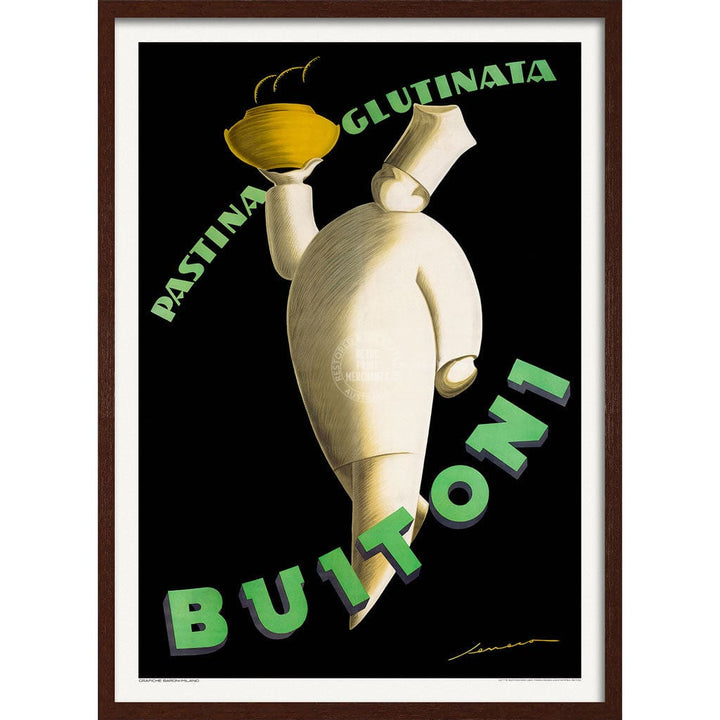 Buitoni Pasta | Italy A3 297 X 420Mm 11.7 16.5 Inches / Framed Print - Dark Oak Timber Art