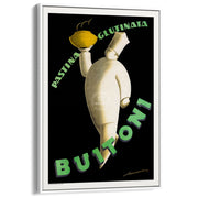 Buitoni Pasta | Italy A3 297 X 420Mm 11.7 16.5 Inches / Canvas Floating Frame - White Timber Print