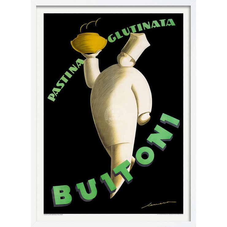 Buitoni Pasta | Italy A3 297 X 420Mm 11.7 16.5 Inches / Framed Print - White Timber Art