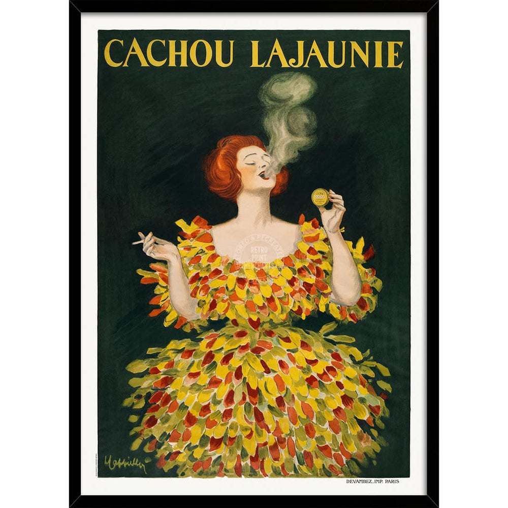 Cachou Lajaunie | France A3 297 X 420Mm 11.7 16.5 Inches / Framed Print: Black Timber Print Art