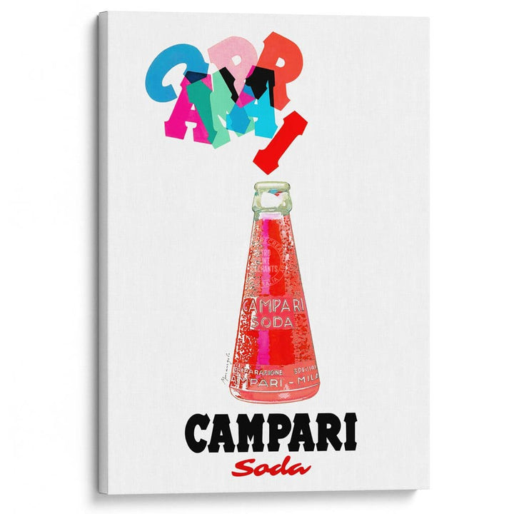 Campari Colourful Letters | Italy A3 297 X 420Mm 11.7 16.5 Inches / Stretched Canvas Print Art
