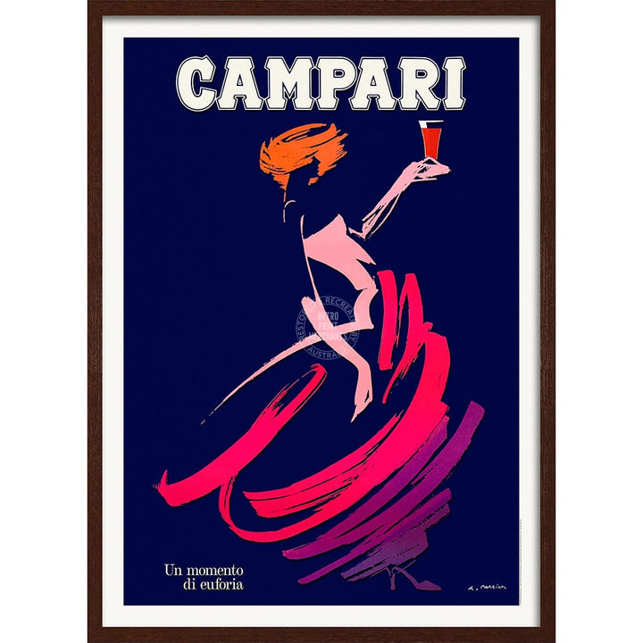 Campari Euphoria | Italy A4 210 X 297Mm 8.3 11.7 Inches / Framed Print: Chocolate Oak Timber Print