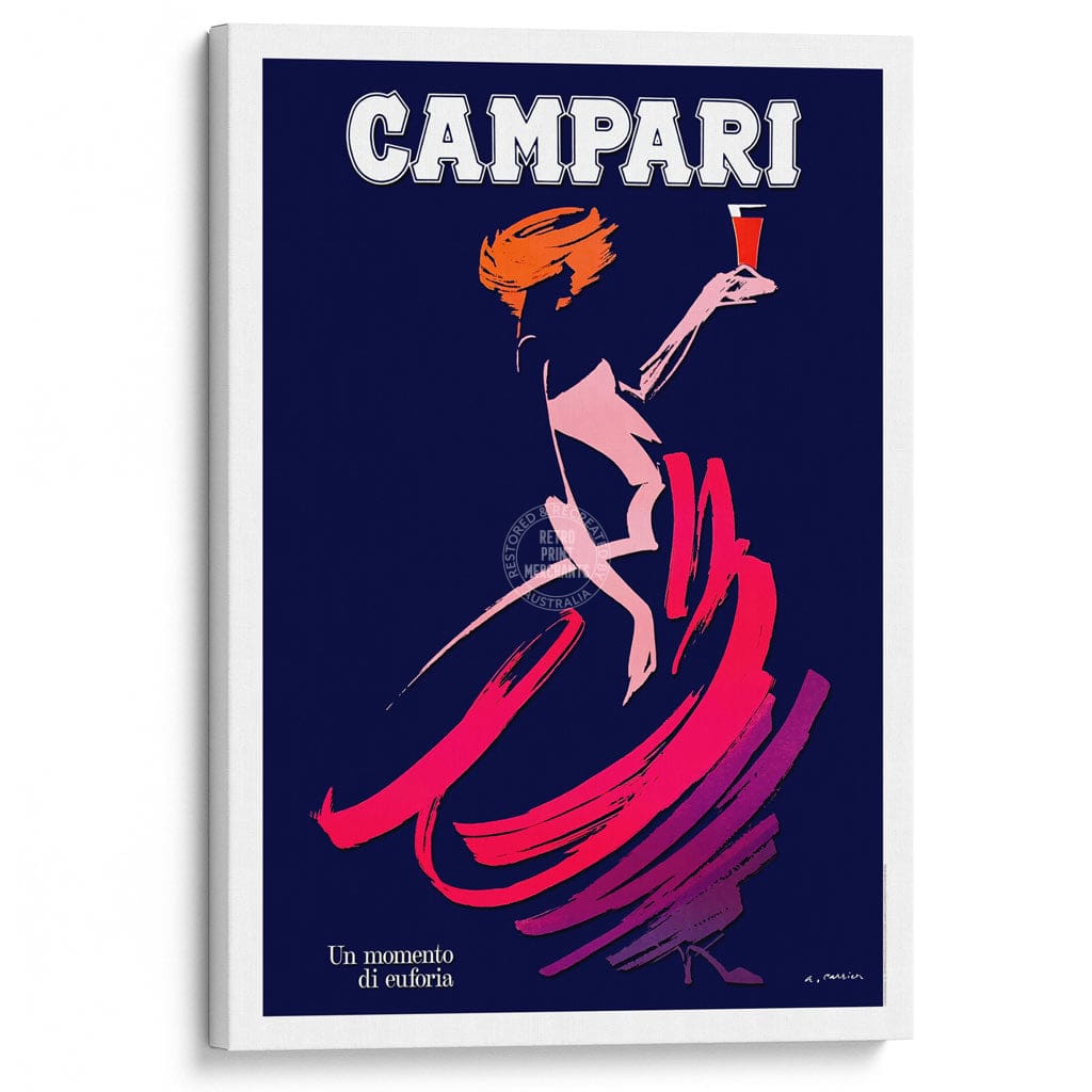 Campari Euphoria | Italy A4 210 X 297Mm 8.3 11.7 Inches / Stretched Canvas Print Art