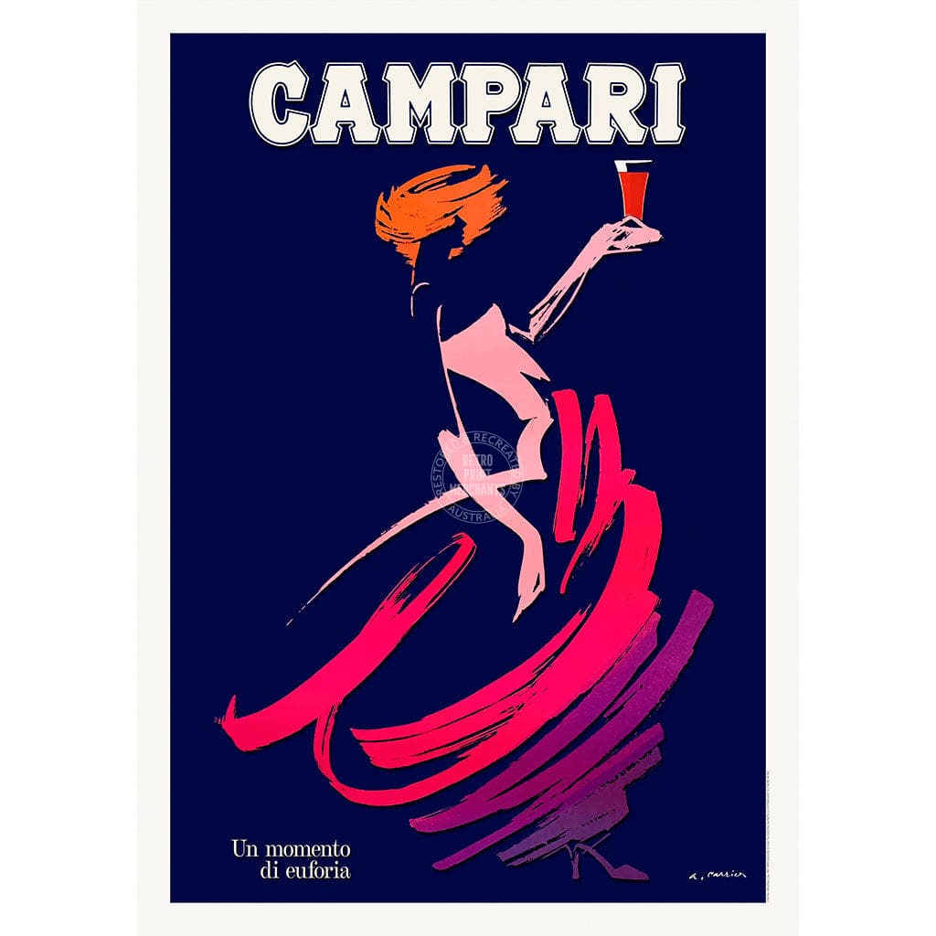 Campari Euphoria | Italy A4 210 X 297Mm 8.3 11.7 Inches / Unframed Print Art