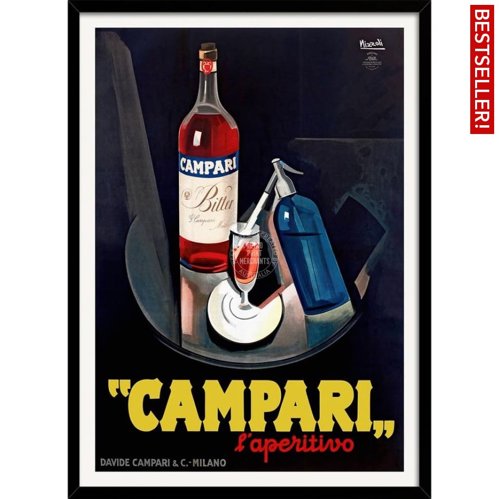 Campari Laperitivo 1926 | Italy 422Mm X 295Mm 16.6 11.6 A3 / Black Print Art