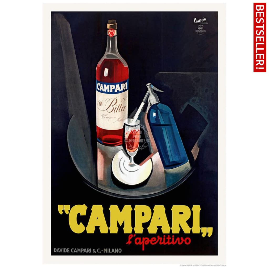 Campari Laperitivo 1926 | Italy 422Mm X 295Mm 16.6 11.6 A3 / Unframed Print Art