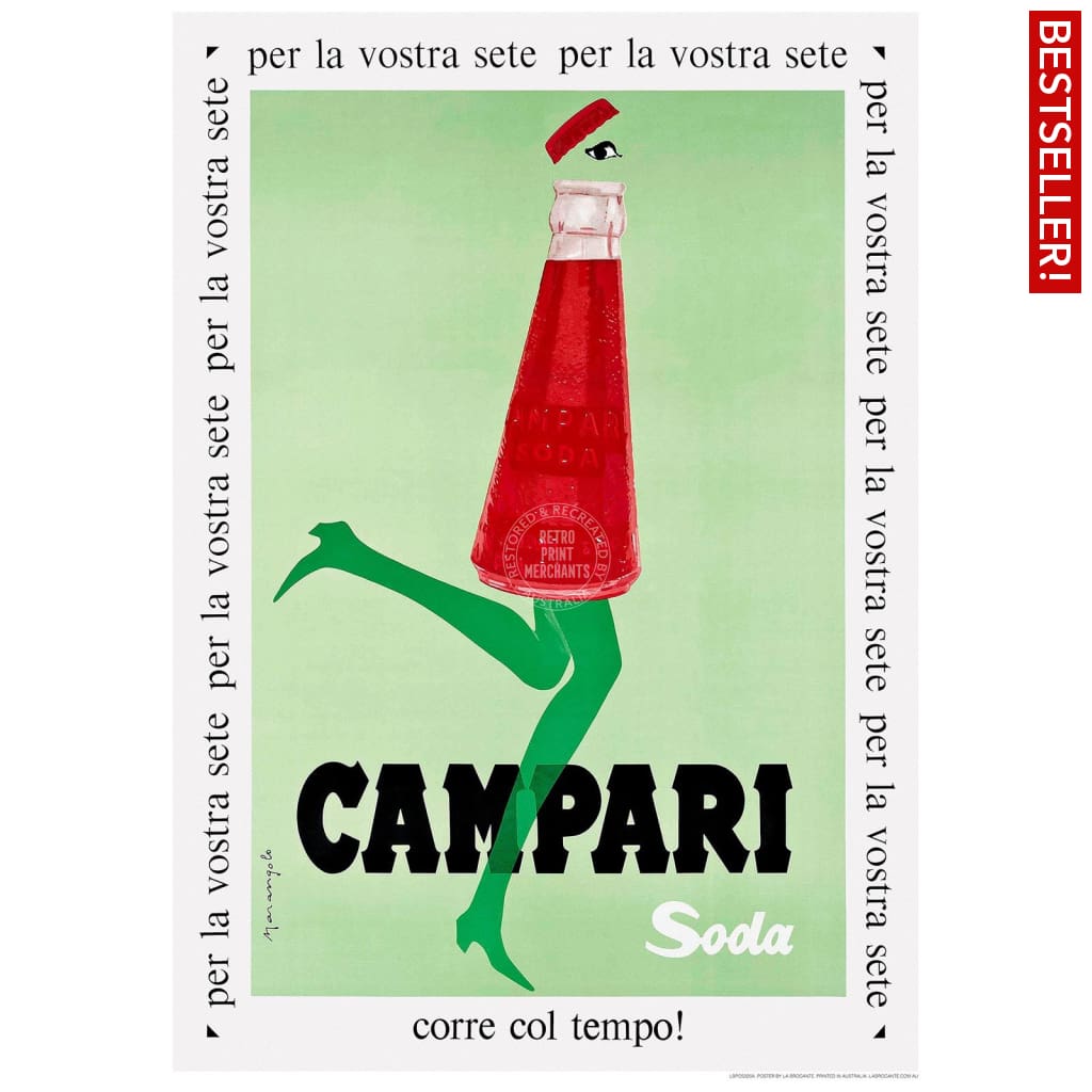 Campari Soda 1968 | Italy A4 210 X 297Mm 8.3 11.7 Inches / Unframed Print Art