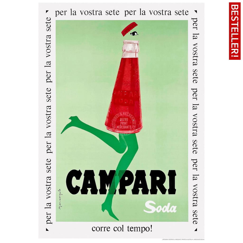 Campari Soda 1968 | Italy A4 210 X 297Mm 8.3 11.7 Inches / Unframed Print Art