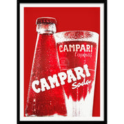 Campari Soda Red | Italy A4 210 X 297Mm 8.3 11.7 Inches / Framed Print: Black Timber Print Art