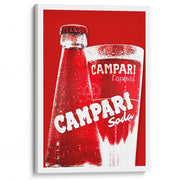 Campari Soda Red | Italy A3 297 X 420Mm 11.7 16.5 Inches / Stretched Canvas Print Art