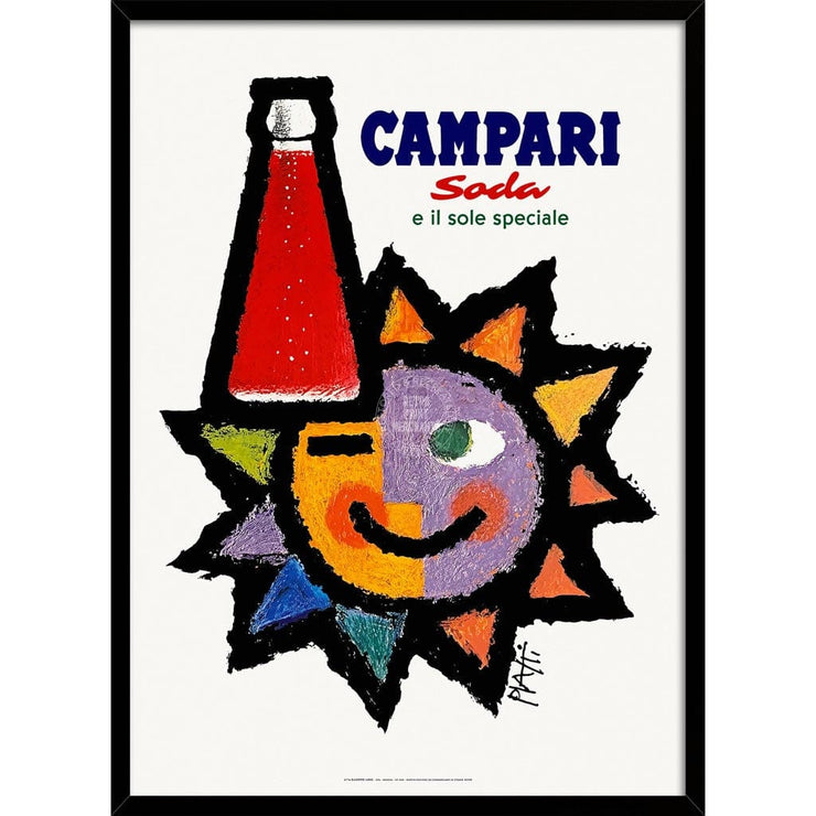 Campari Sun | Italy A3 297 X 420Mm 11.7 16.5 Inches / Framed Print - Black Timber Art