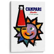 Campari Sun | Italy A3 297 X 420Mm 11.7 16.5 Inches / Stretched Canvas Print Art