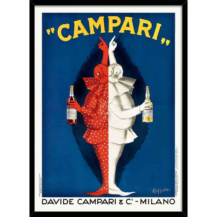 CAMPARI TWINS 1921 | ITALY A3 | 297 x 420mm | 11.7 x 16.5 inches / Framed Print: Black Timber Print Art