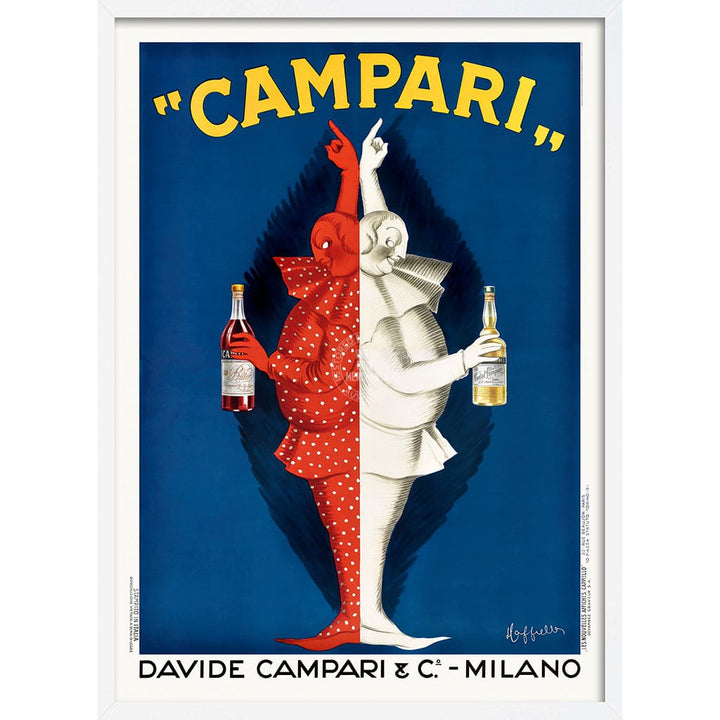 CAMPARI TWINS 1921 | ITALY A3 | 297 x 420mm | 11.7 x 16.5 inches / Framed Print: White Timber Print Art