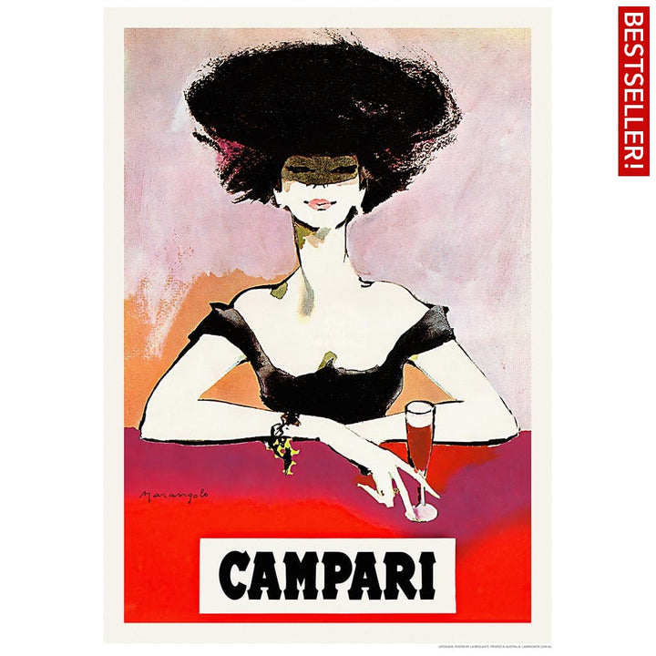 Campari Woman 1960S | Italy 422Mm X 295Mm 16.6 11.6 A3 / Unframed Print Art