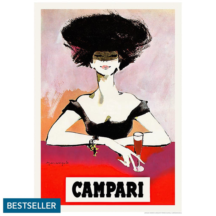 Campari Woman 1960S | Italy 422Mm X 295Mm 16.6 11.6 A3 / Unframed Print Art